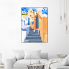 Cat in Greece by 83  Oranges on GIANT ART - orange digital greece