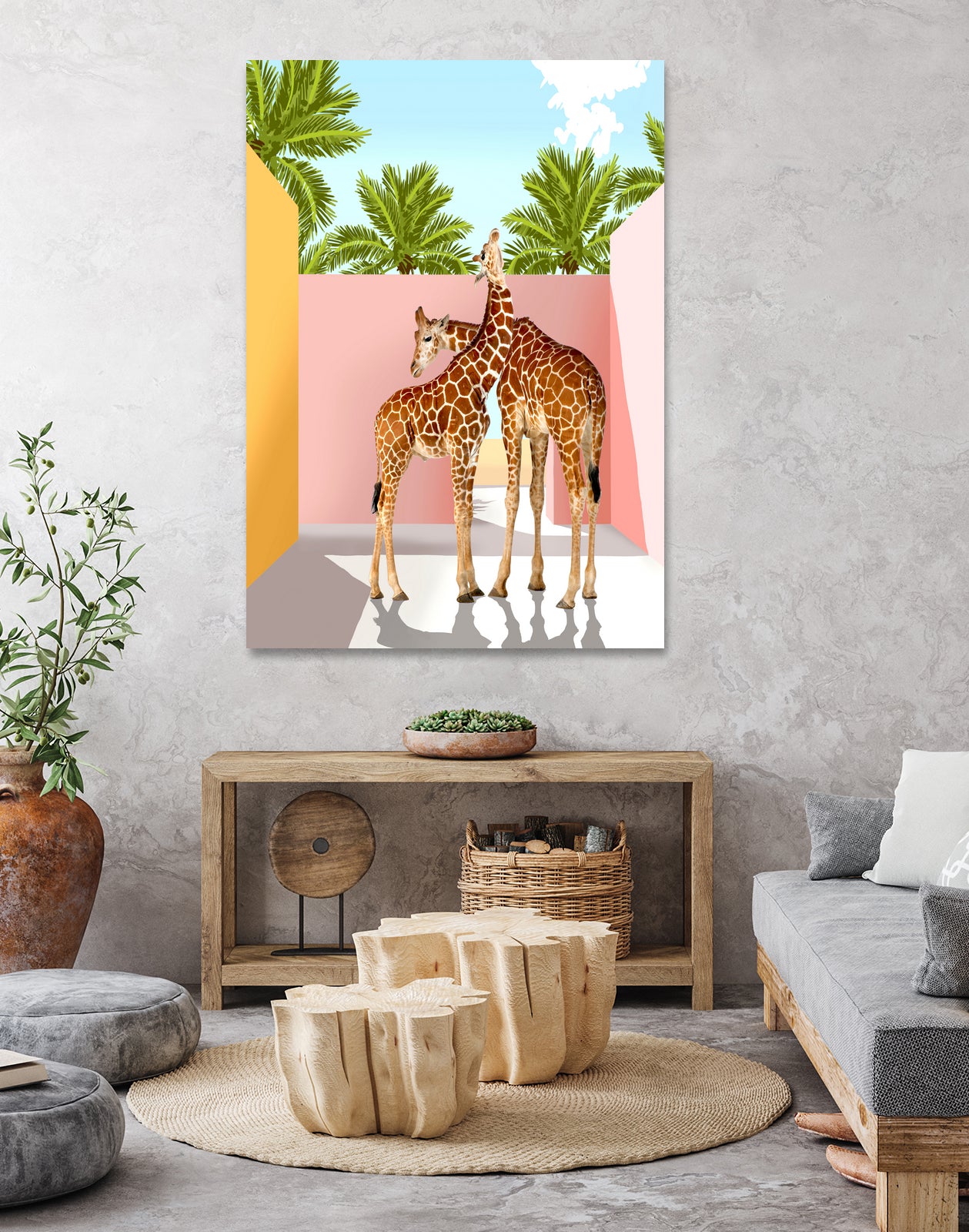 Giraffe Villa by 83 oranges on GIANT ART - multi digital giraffe