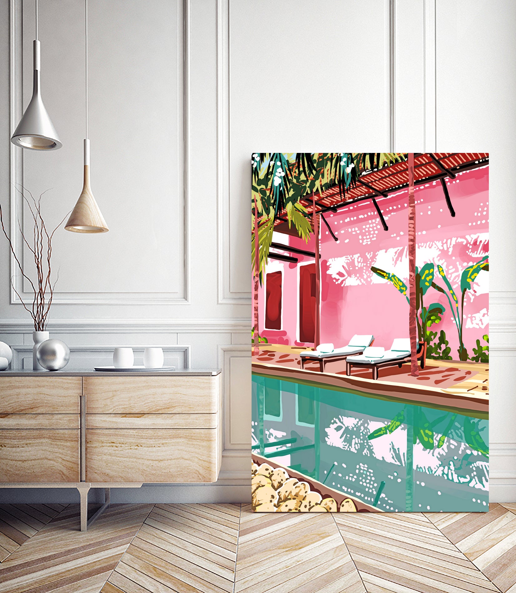 Vacay Villa by 83 oranges on GIANT ART - pink digital pool