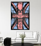 english flag skull by Sergio Marques on GIANT ART - red mixed media
