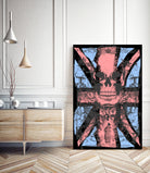 english flag skull by Sergio Marques on GIANT ART - red mixed media