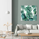 Tropical Summer Leaves Jungle Pattern #1 #tropical #decor by Anita & Bella Jantz on GIANT ART - green photo illustration