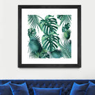 Tropical Summer Leaves Jungle Pattern #1 #tropical #decor by Anita & Bella Jantz on GIANT ART - green photo illustration