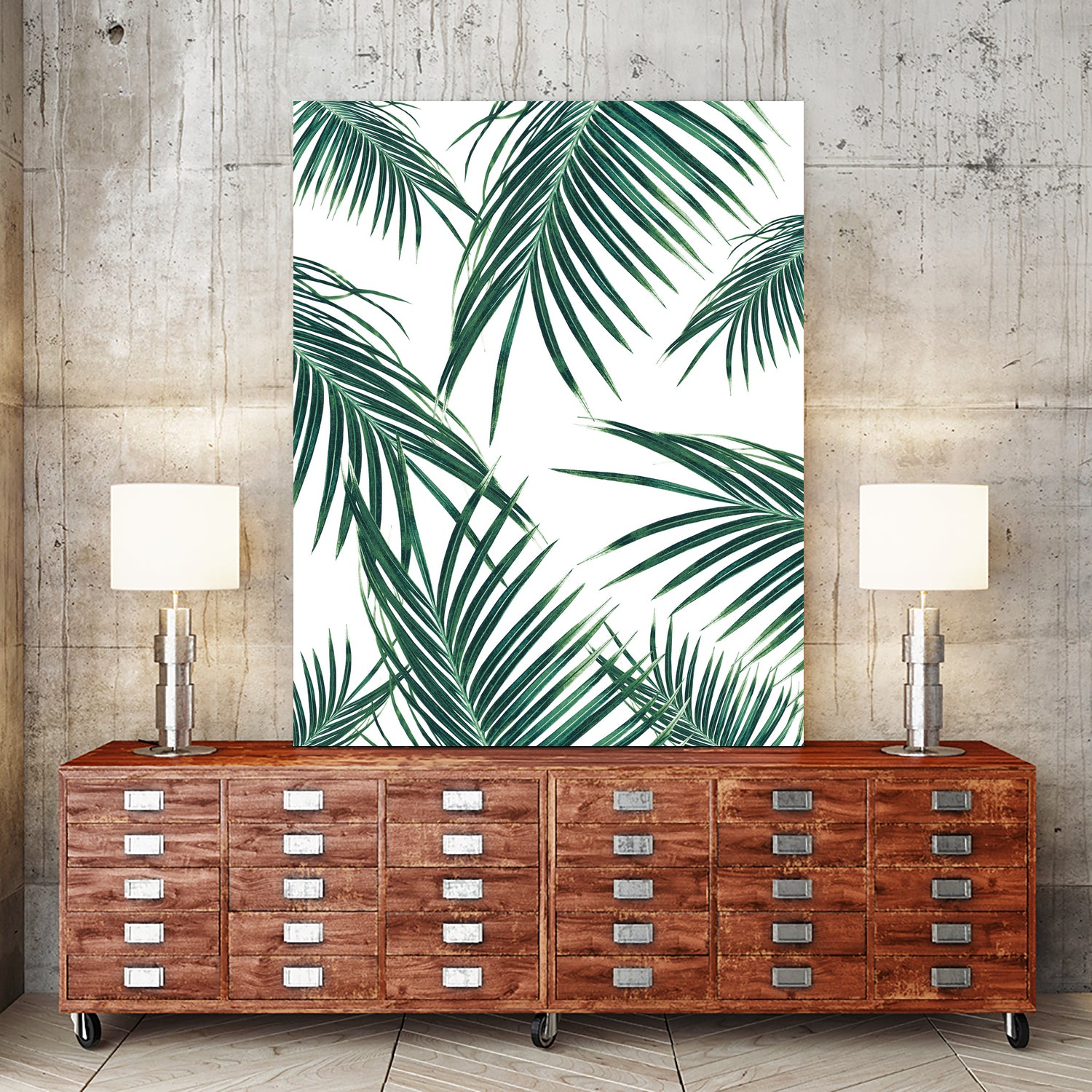 Green Palm Leaves Dream #2 #tropical #decor #art by Anita & Bella Jantz on GIANT ART - green photo illustration