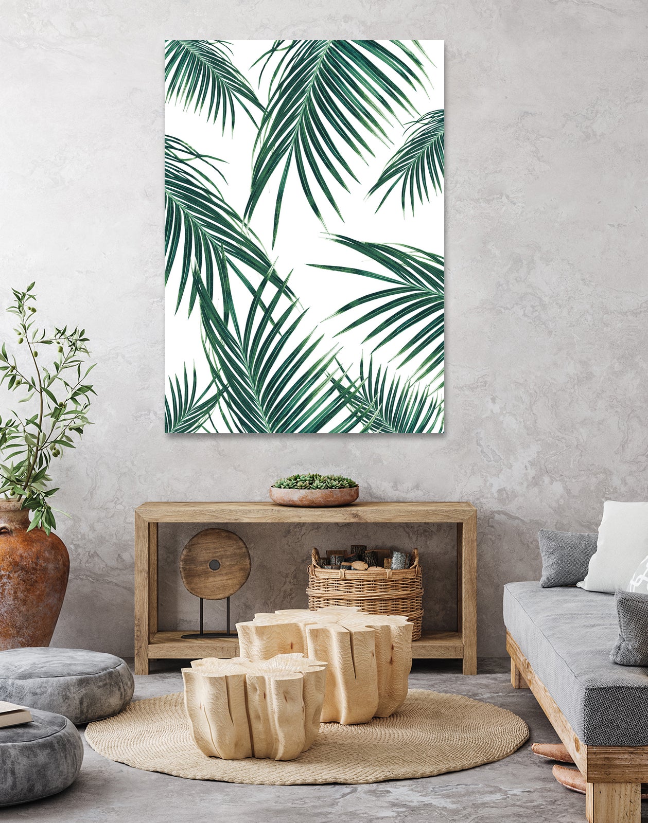 Green Palm Leaves Dream #2 #tropical #decor #art by Anita & Bella Jantz on GIANT ART - green photo illustration