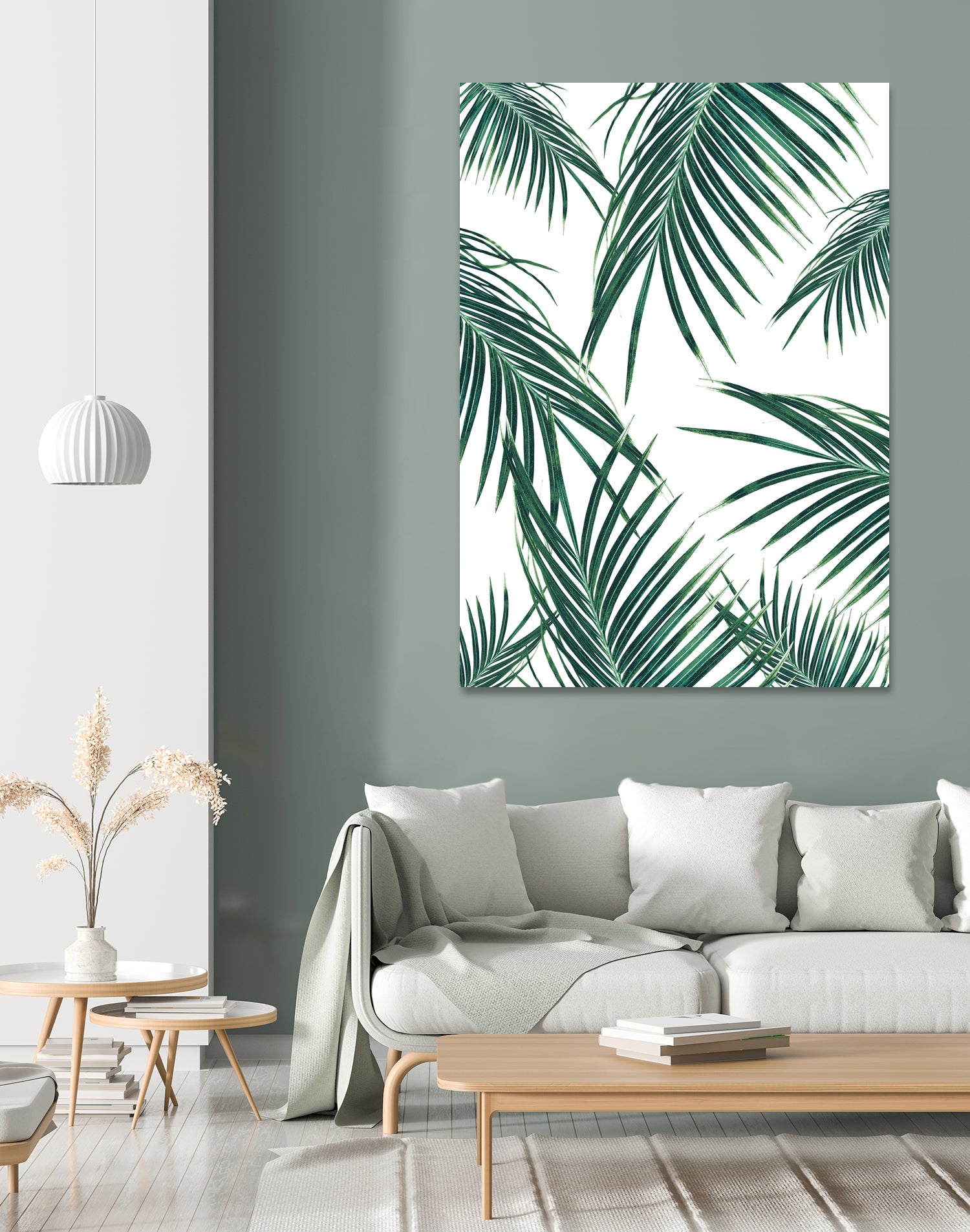 Green Palm Leaves Dream #2 #tropical #decor #art by Anita & Bella Jantz on GIANT ART - green photo illustration
