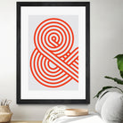 Track & Field by David Rhodes on GIANT ART - red typography