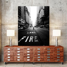 Lane fire by Dmitry Belov on GIANT ART - black photo manipulation