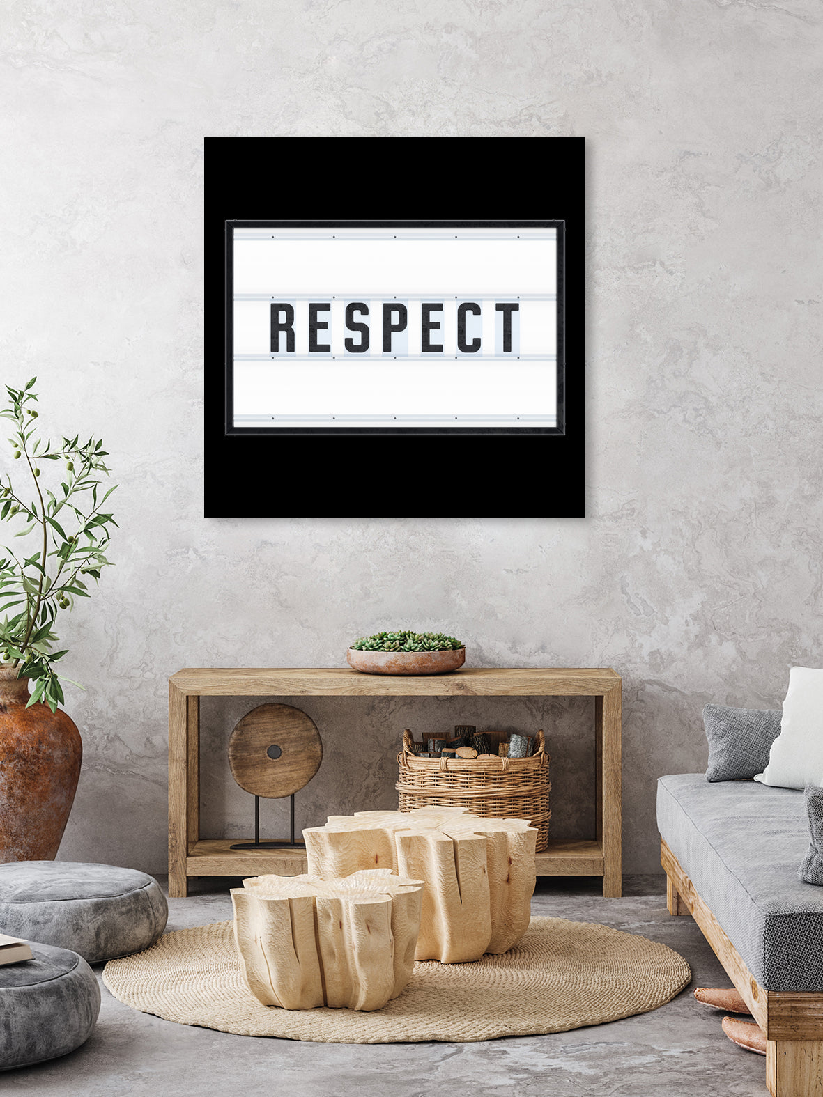 RESPECT – Light Box by Art Frankenberg on GIANT ART - white typography