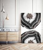 Gray Black White Agate with Rose Gold Glitter #2 #gem #decor by Anita & Bella Jantz on GIANT ART - gray photo illustration