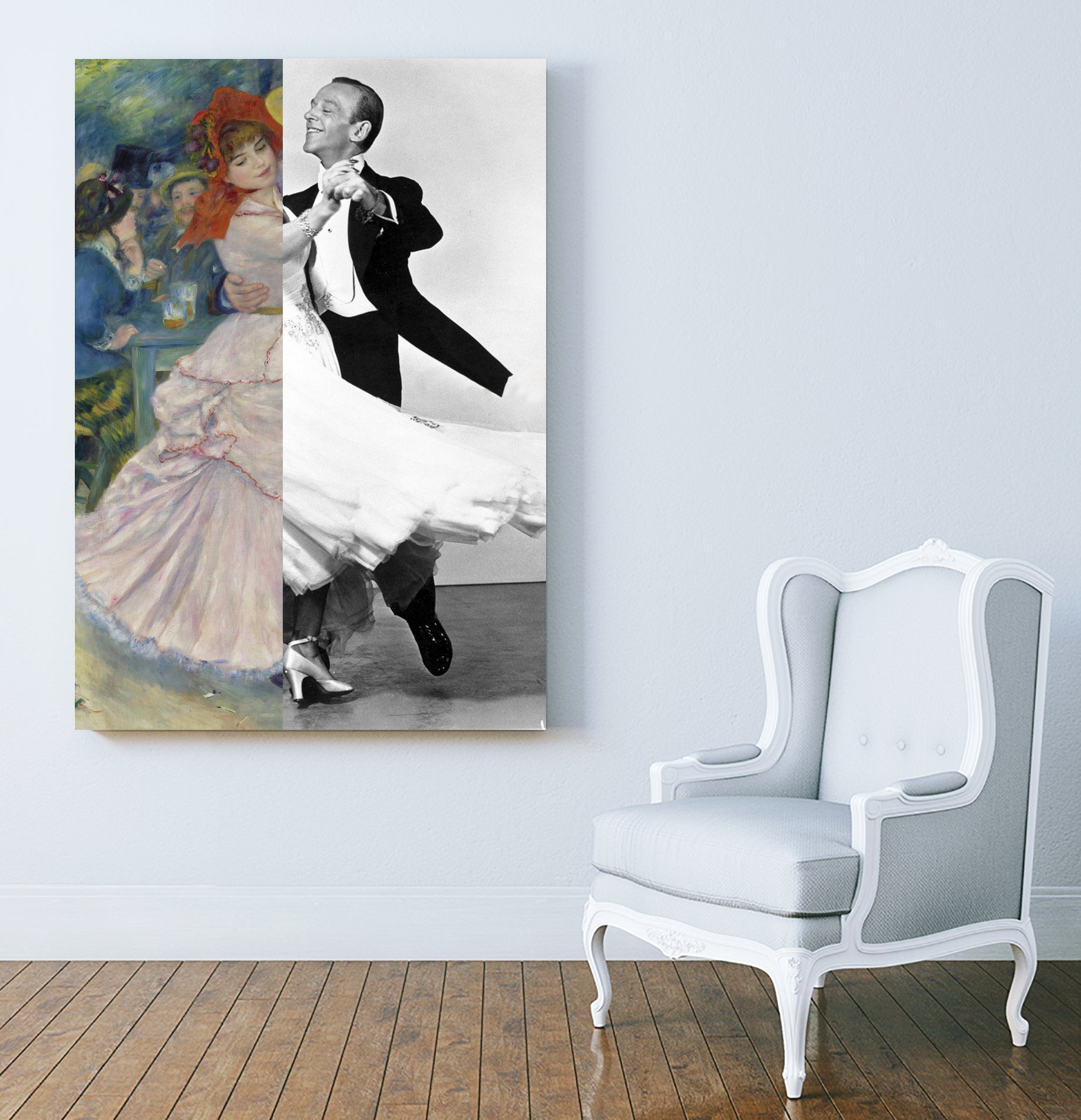 Renoir's Dance at Bougival & Fred Astaire by Luigi Tarini on GIANT ART - gray photo manipulation