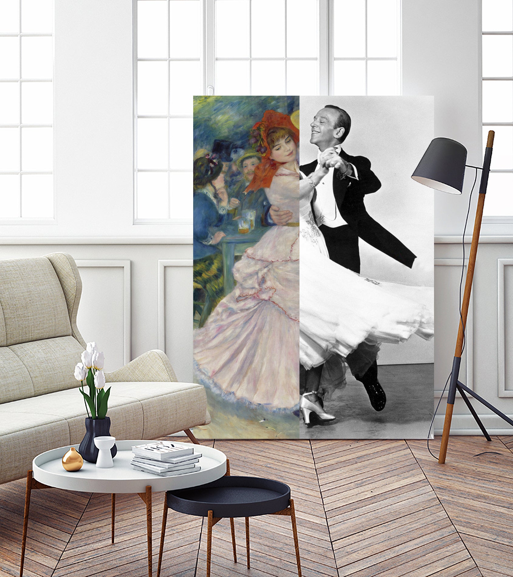 Renoir's Dance at Bougival & Fred Astaire by Luigi Tarini on GIANT ART - gray photo manipulation