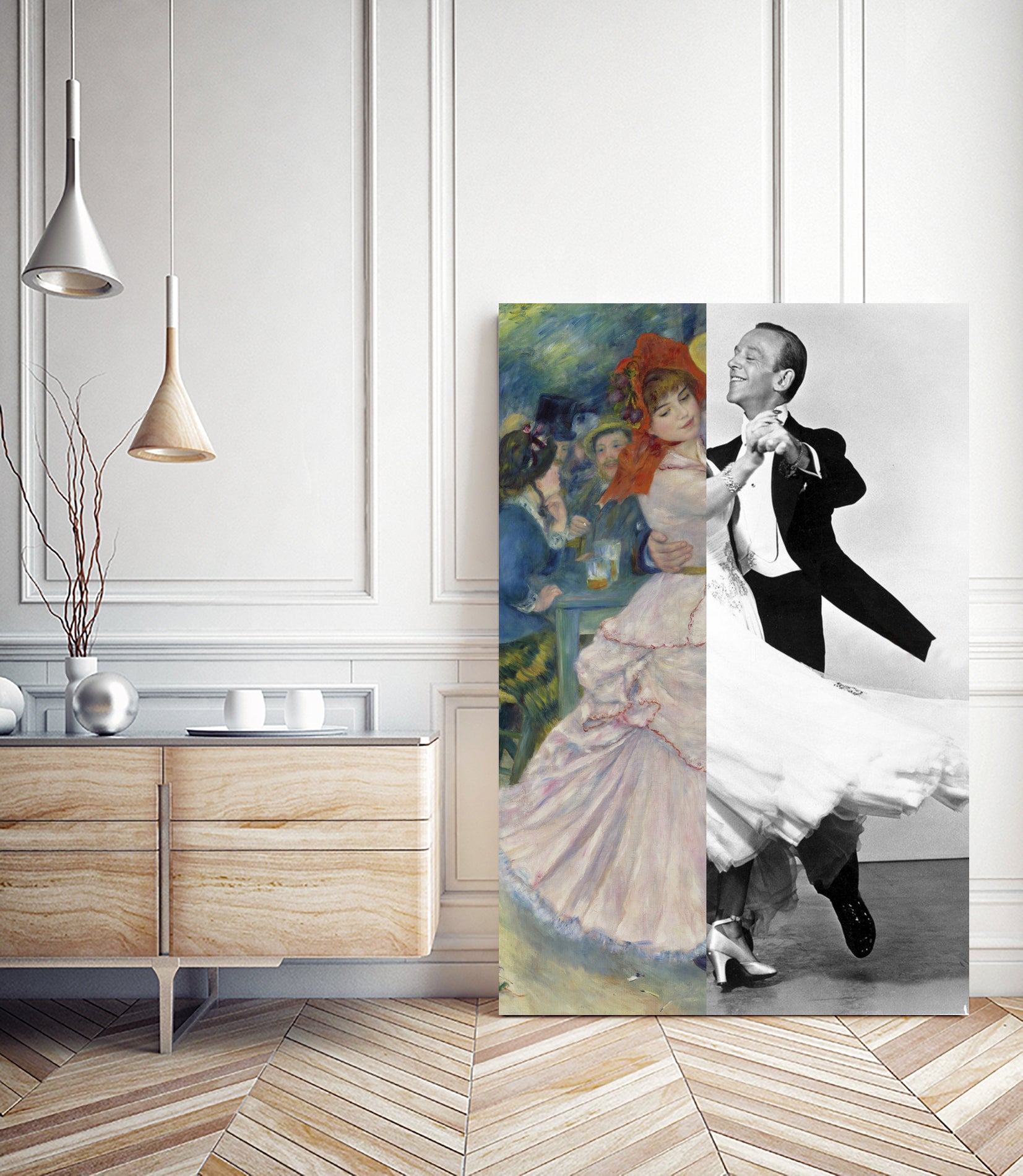 Renoir's Dance at Bougival & Fred Astaire by Luigi Tarini on GIANT ART - gray photo manipulation