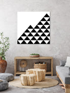 Abstract geometric pattern - black and white. by Keren Shiker on GIANT ART - black digital painting