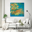 There Was an Attempt by Jennifer Walsh on GIANT ART - blue mixed media