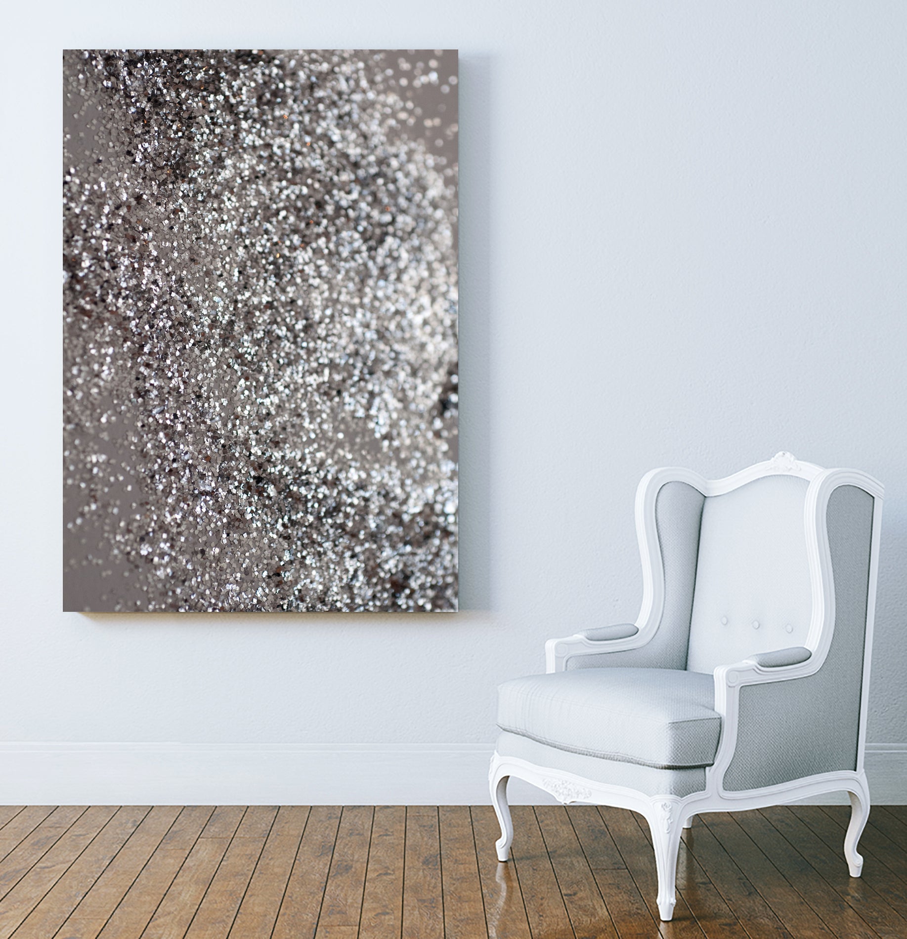 Sparkling SILVER Lady Glitter #1 #decor #art by Anita & Bella Jantz on GIANT ART - gray photo manipulation