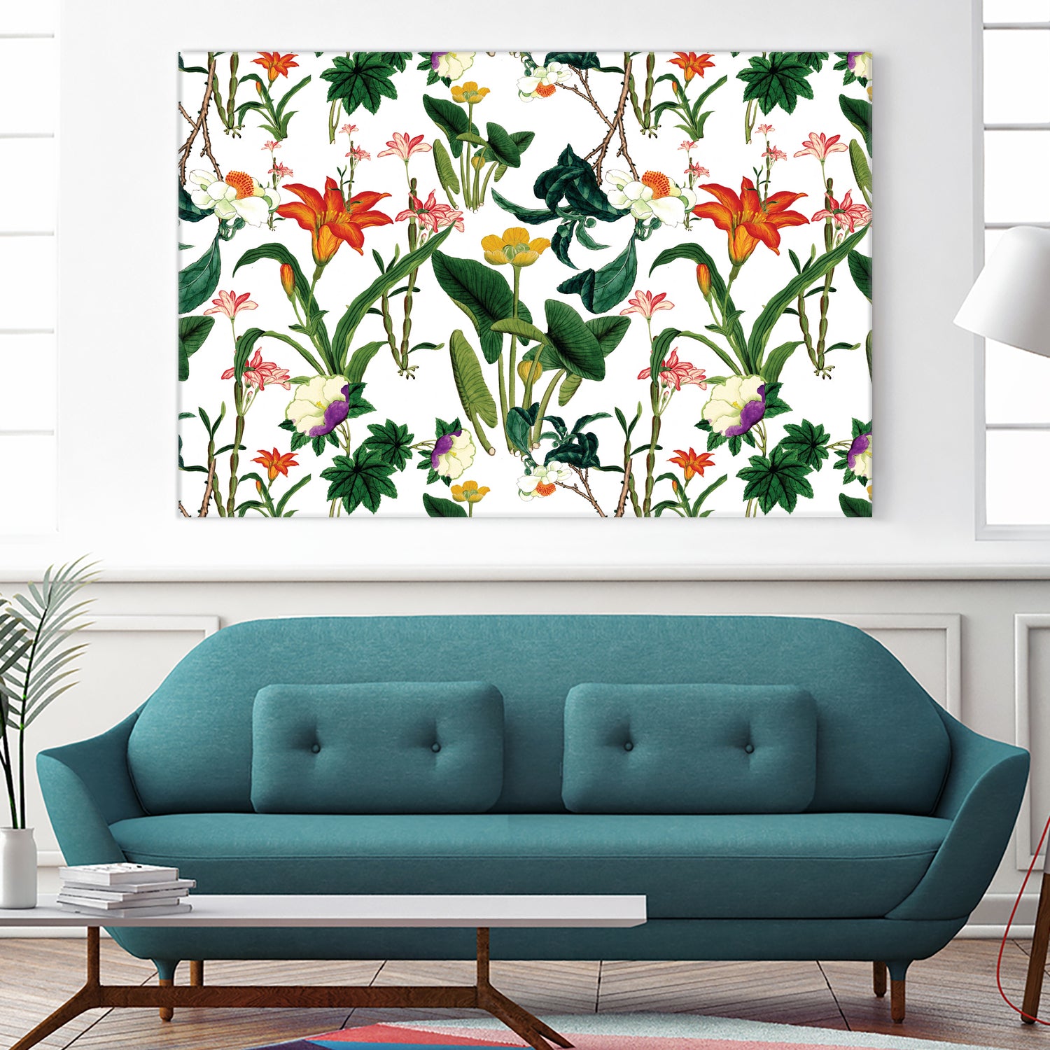 vintage floral white by susana costa on GIANT ART - yellow photo manipulation