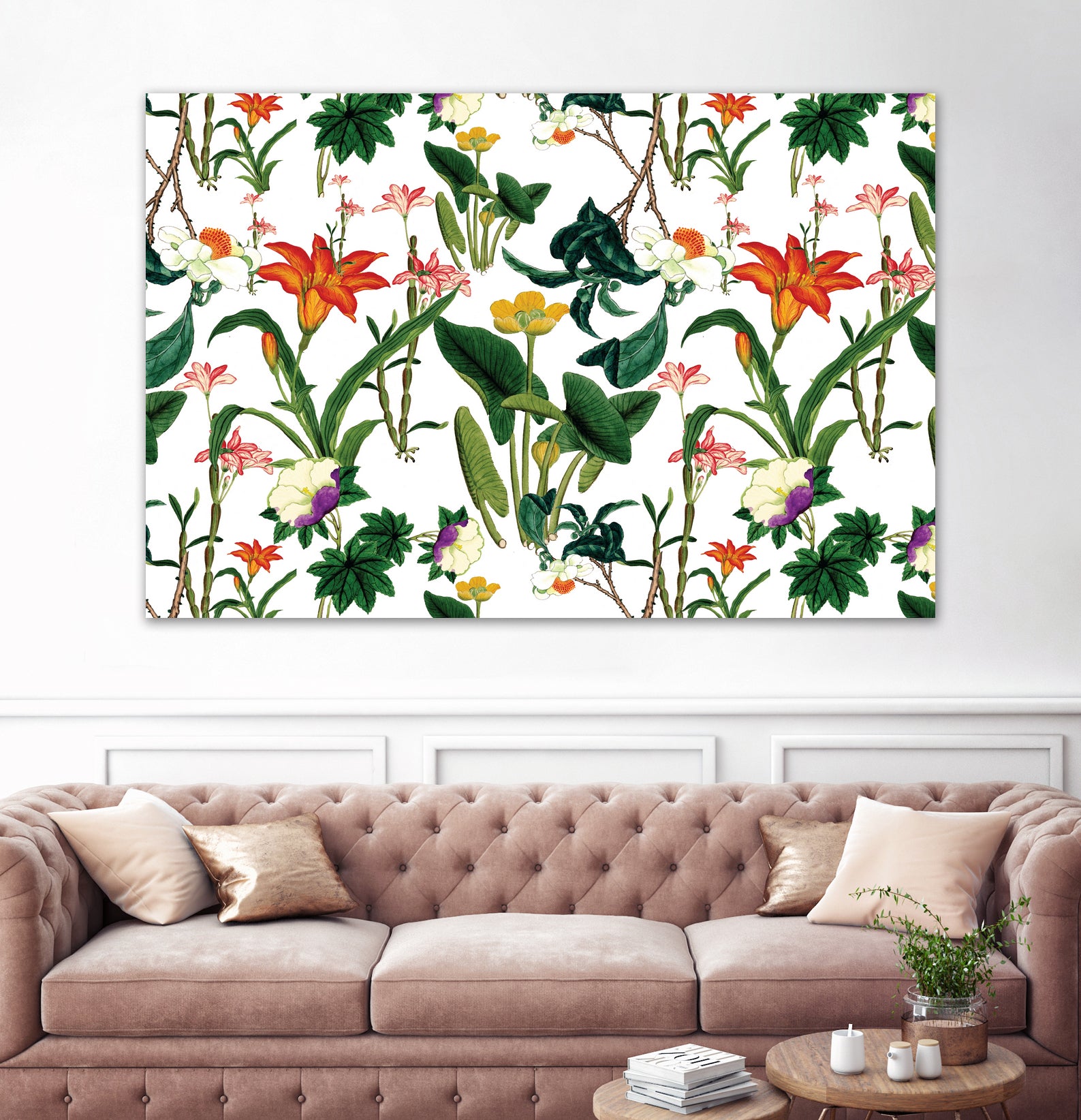 vintage floral white by susana costa on GIANT ART - yellow photo manipulation