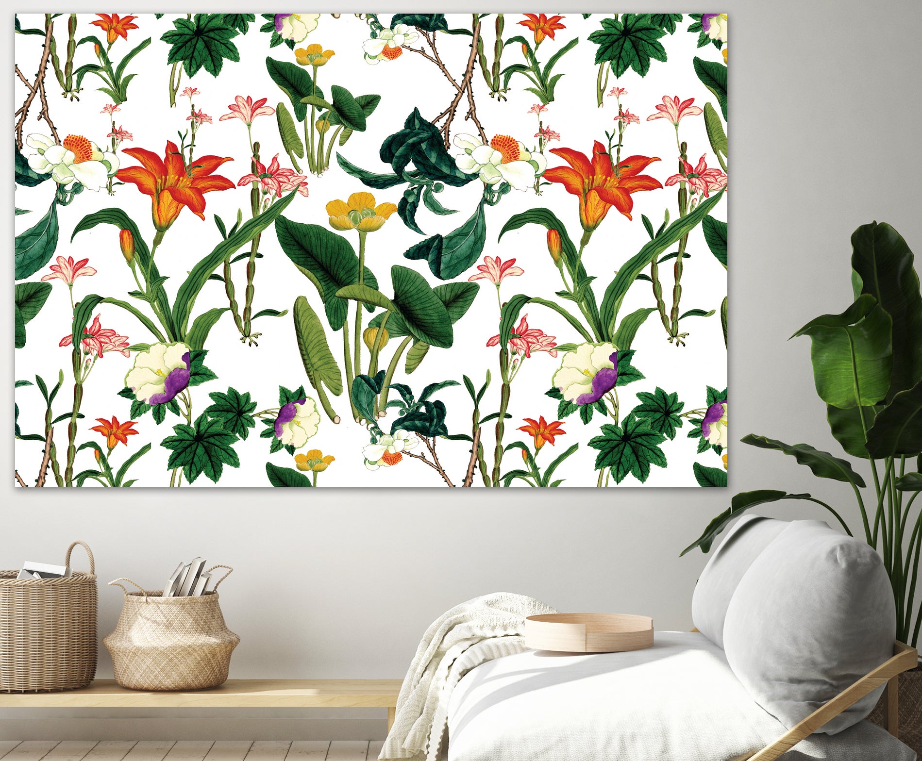 vintage floral white by susana costa on GIANT ART - yellow photo manipulation