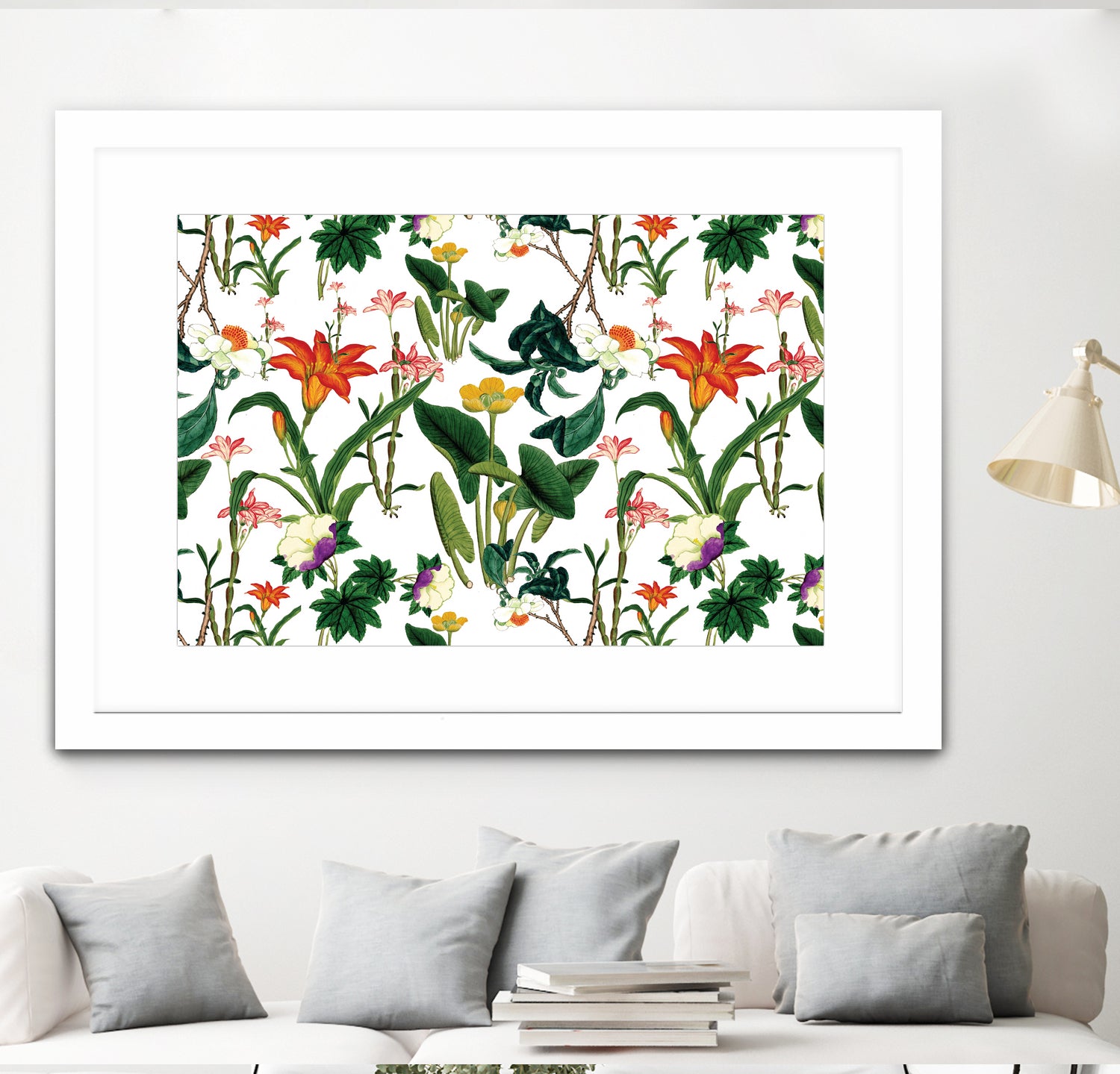 vintage floral white by susana costa on GIANT ART - yellow photo manipulation