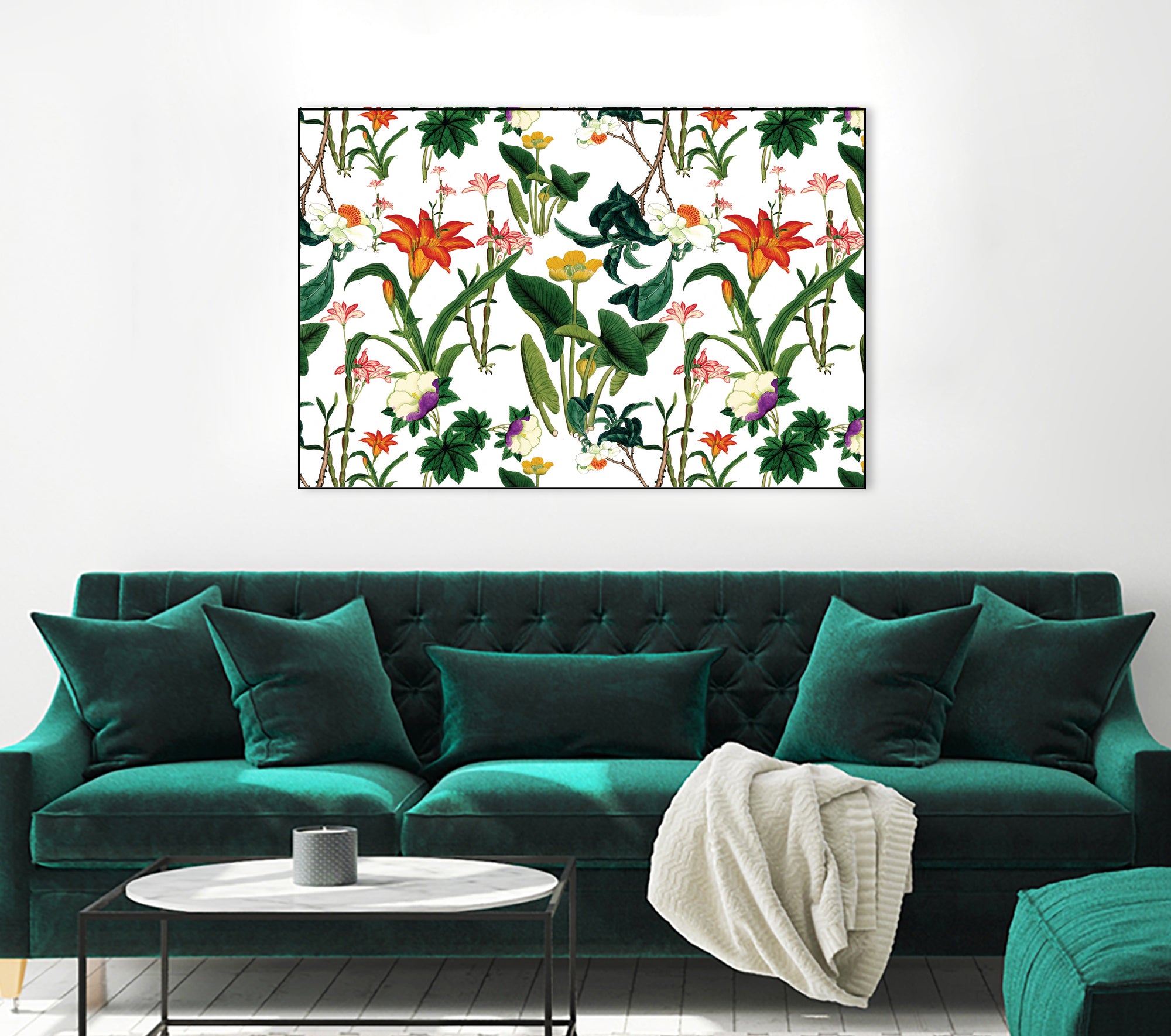 vintage floral white by susana costa on GIANT ART - yellow photo manipulation