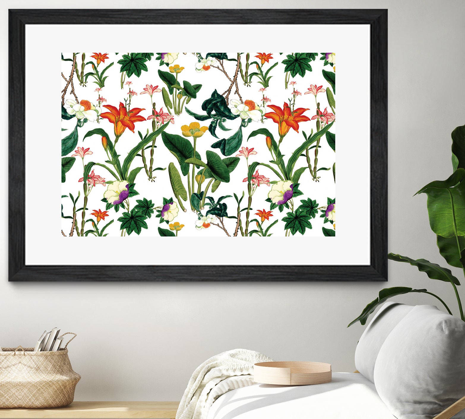 vintage floral white by susana costa on GIANT ART - yellow photo manipulation