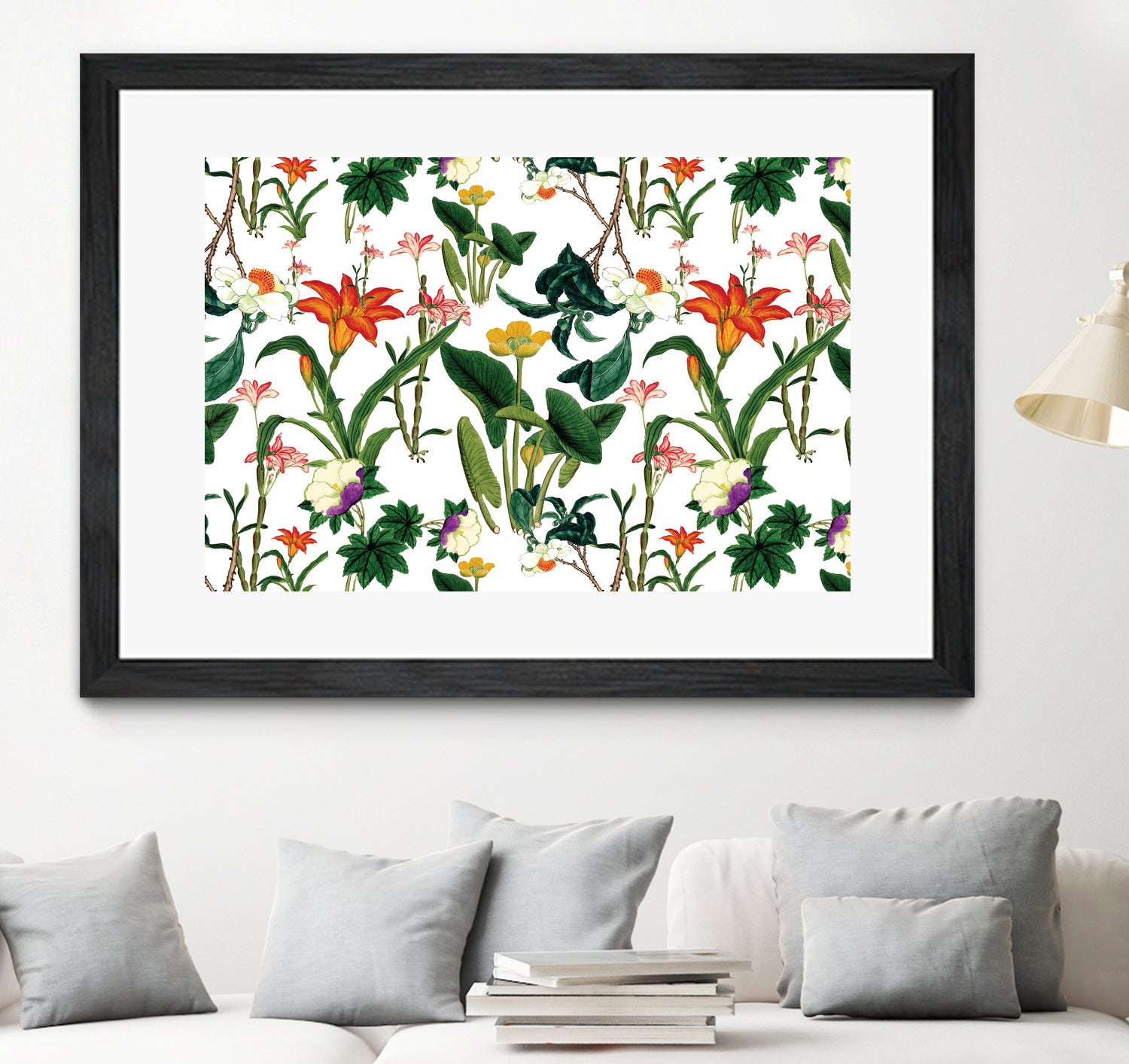 vintage floral white by susana costa on GIANT ART - yellow photo manipulation