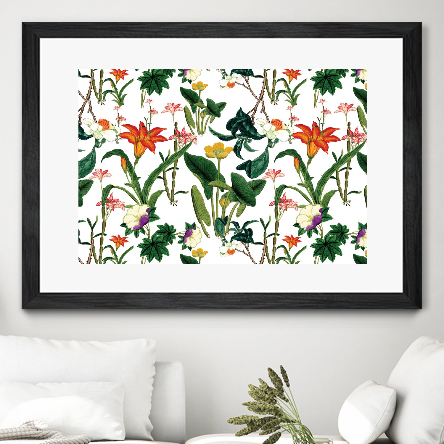 vintage floral white by susana costa on GIANT ART - yellow photo manipulation