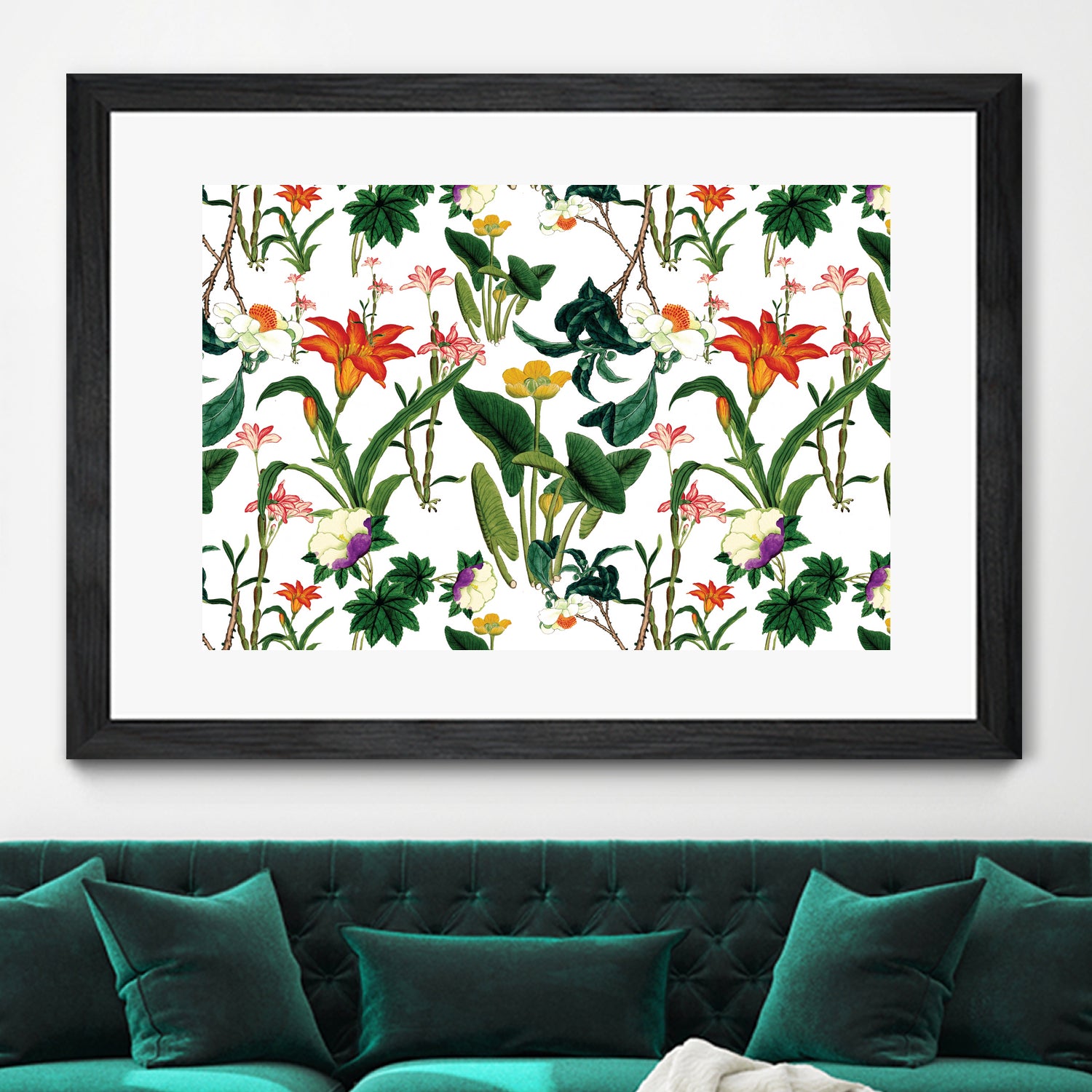 vintage floral white by susana costa on GIANT ART - yellow photo manipulation