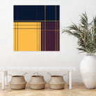 Abstract graphic I Dark blue Purple Yellow by Blerta Karahoda on GIANT ART - yellow digital drawing