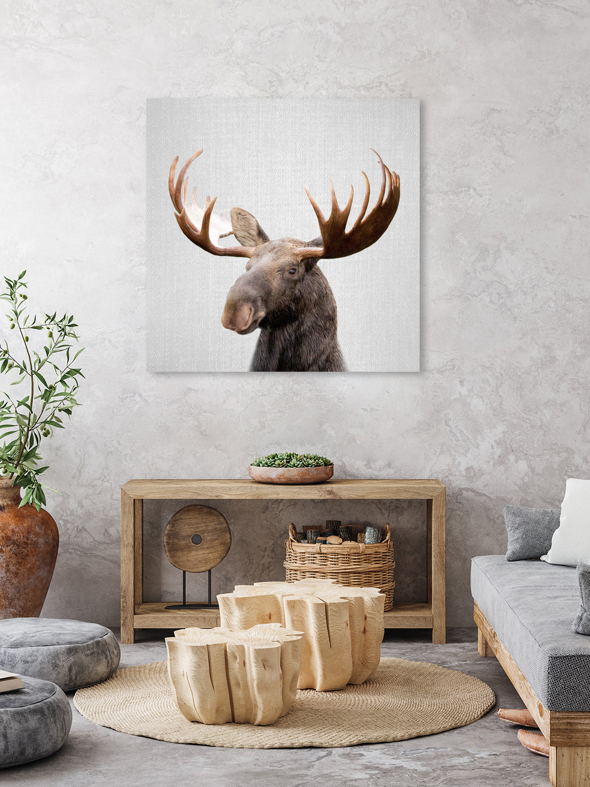 Moose - Colorful by Gal Pittel on GIANT ART - brown photo illustration