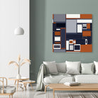 Navy & Rust Mid Century by Blerta Karahoda on GIANT ART - blue digital drawing
