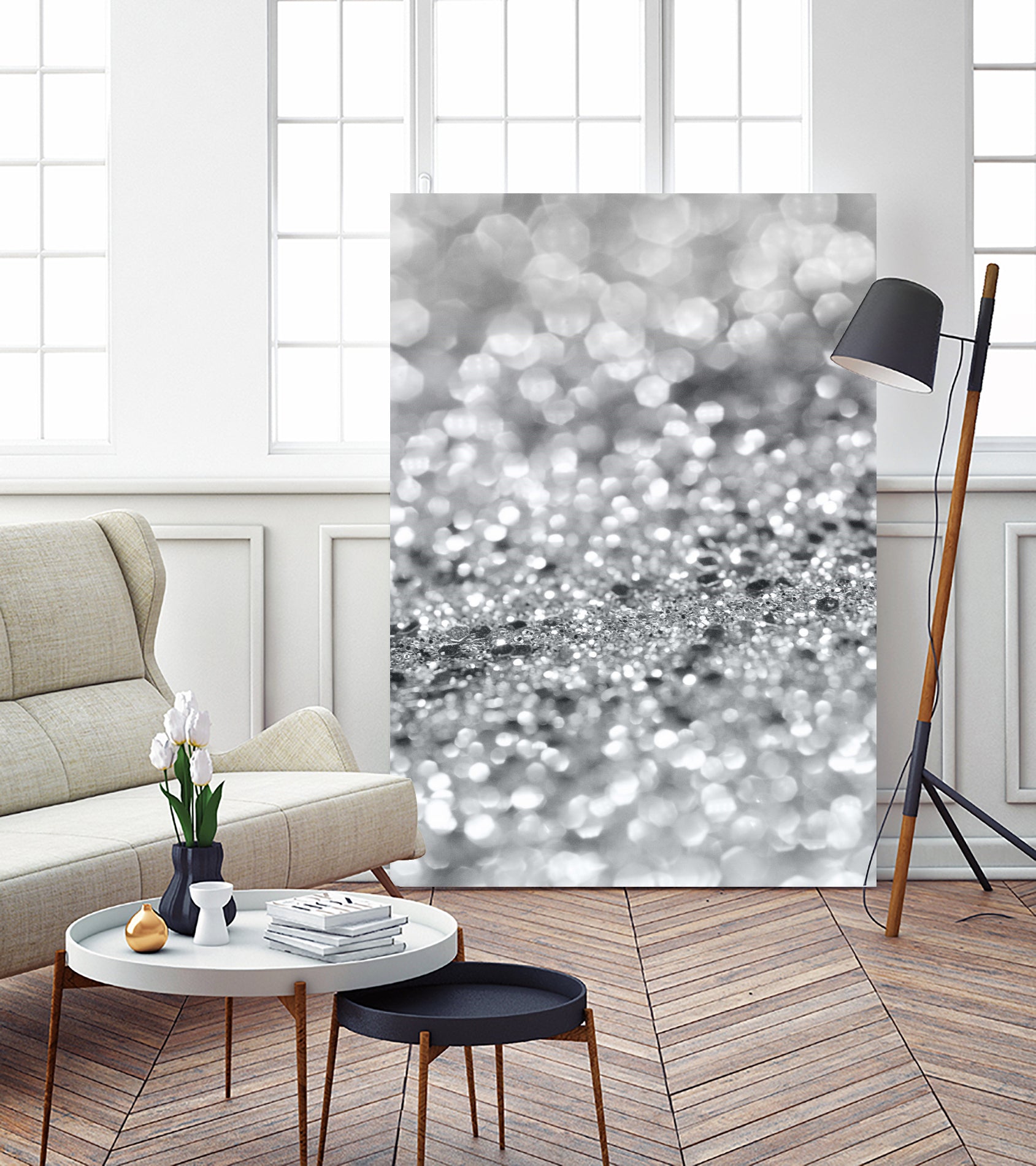 Silver Gray Lady Glitter #1 #shiny #decor #art by Anita & Bella Jantz on GIANT ART - gray photo manipulation