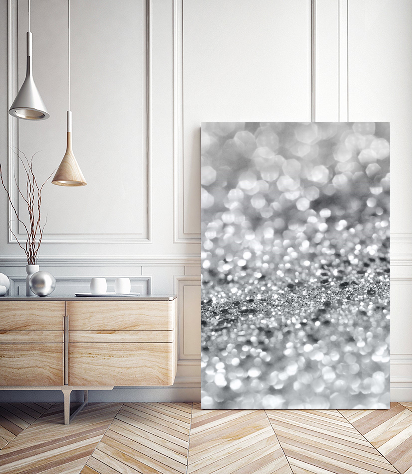Silver Gray Lady Glitter #1 #shiny #decor #art by Anita & Bella Jantz on GIANT ART - gray photo manipulation