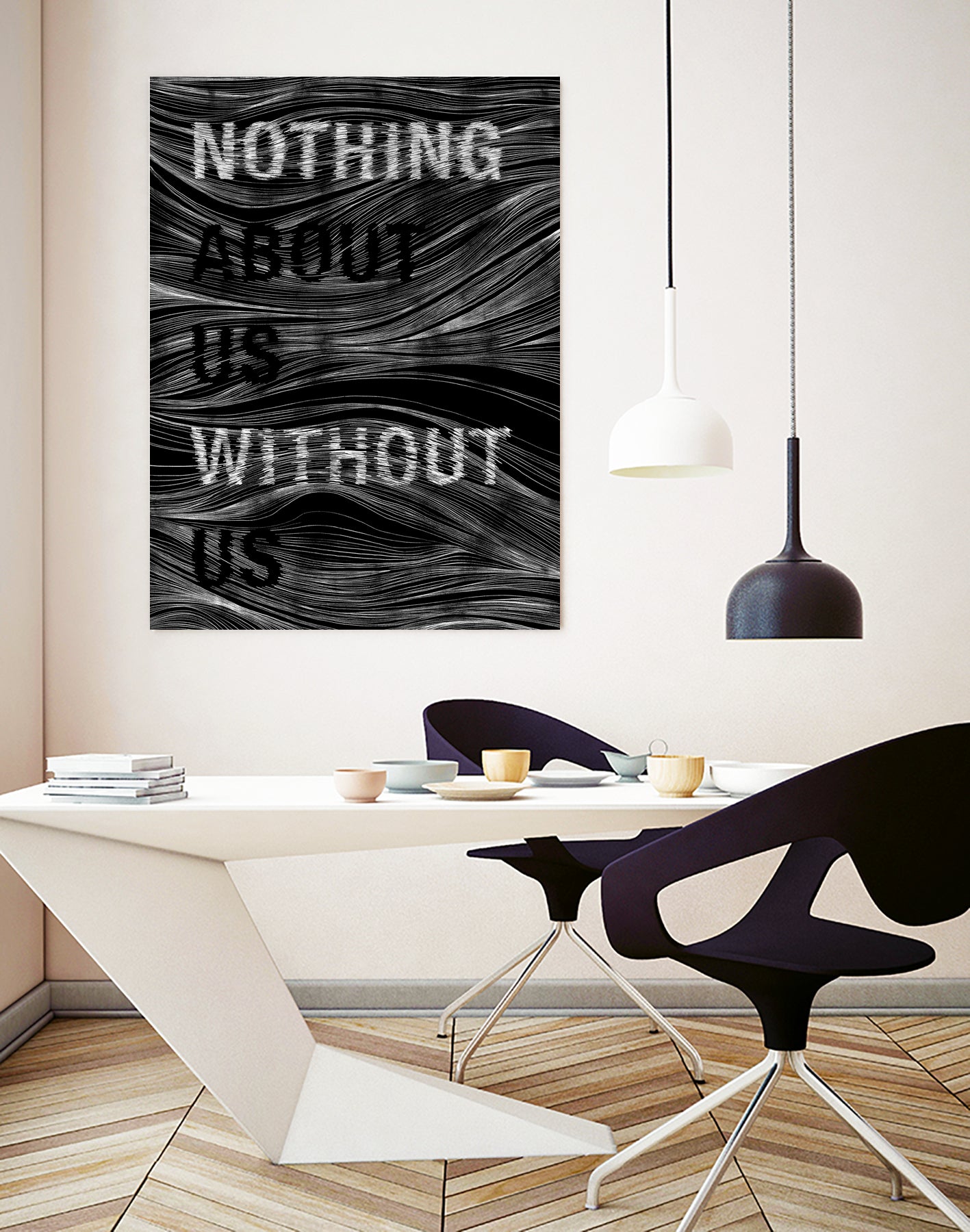 Nothing About Us Without Us by Martina Scott on GIANT ART - black typography