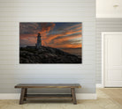 Sunset at Peggy's Point Lighthouse by Lorenzo Bustillo on GIANT ART - gray photo illustration