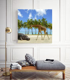 giraffe and hippo by Artem Avetisyan on GIANT ART - brown photo illustration