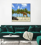 giraffe and hippo by Artem Avetisyan on GIANT ART - brown photo illustration