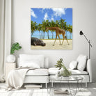 giraffe and hippo by Artem Avetisyan on GIANT ART - brown photo illustration