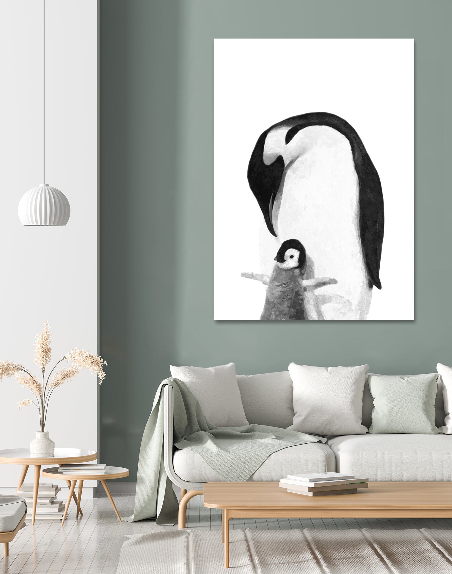 Black and White Penguins by Alessandra Minervini on GIANT ART - black digital painting