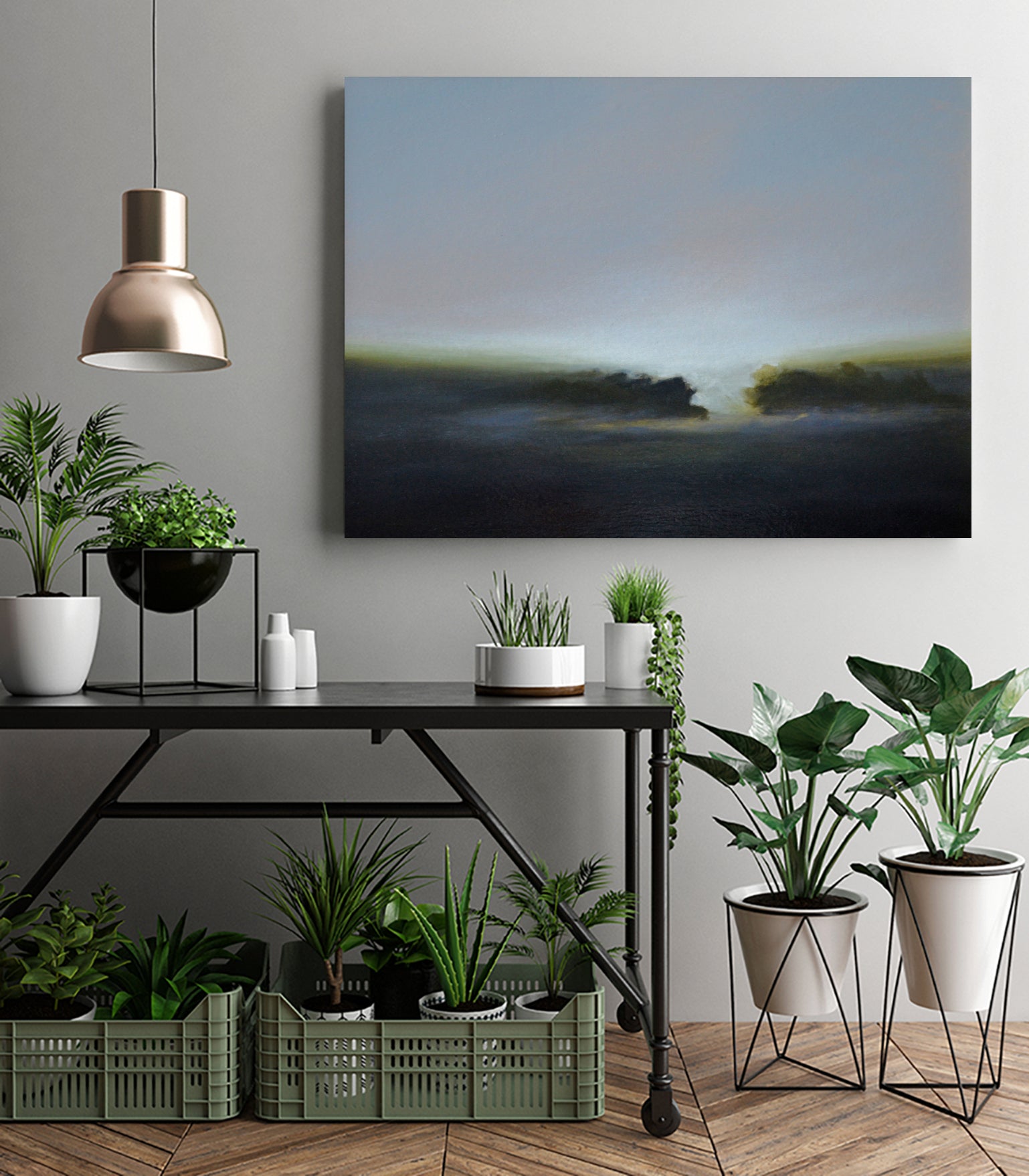 Days' Opening by Robert Singleton on GIANT ART - green vector illustration