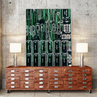 Printed circuit board circuits by Wiguna Asmorohadi on GIANT ART - green vector illustration