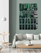 Printed circuit board circuits by Wiguna Asmorohadi on GIANT ART - green vector illustration