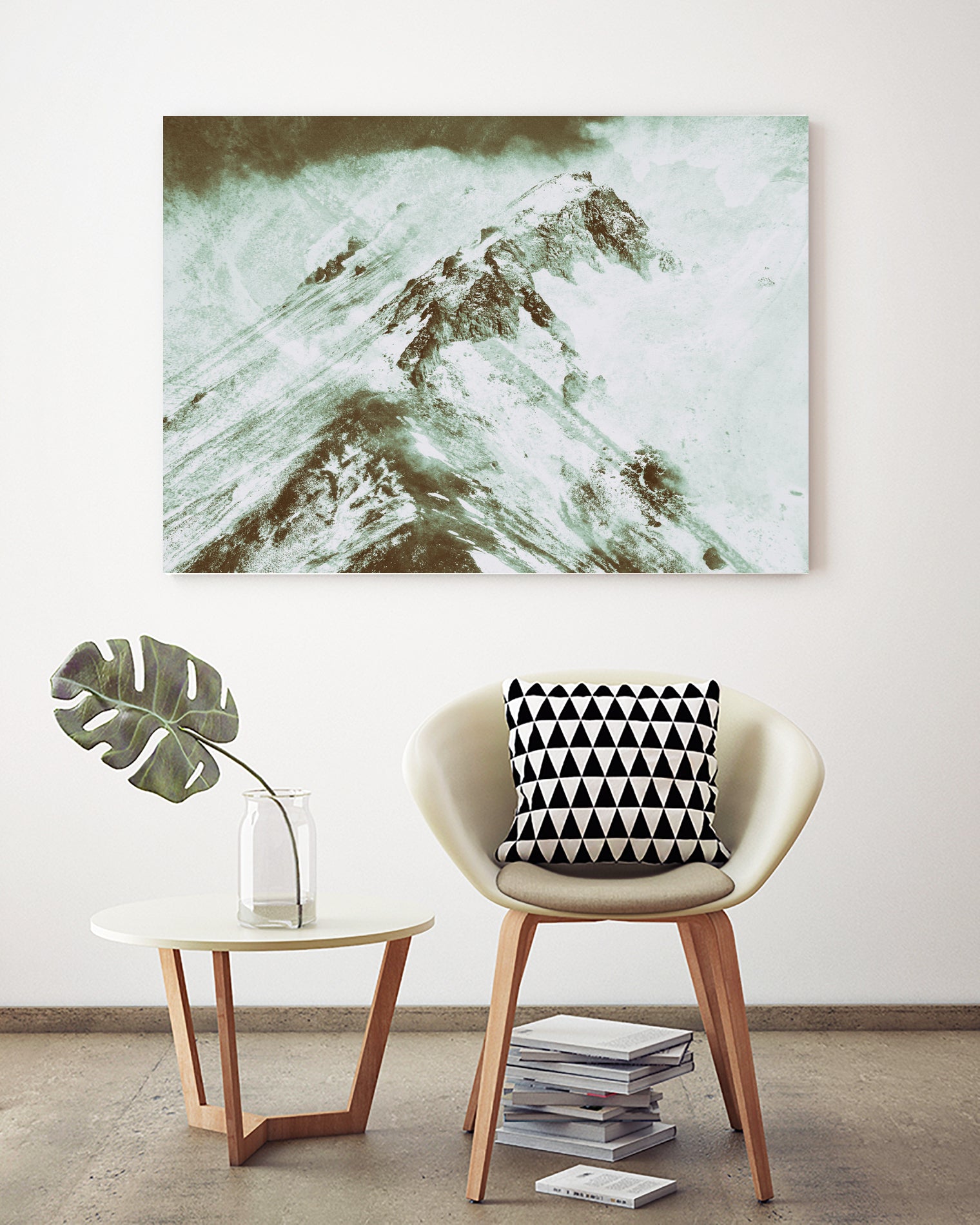 Peak of Mt Shasta by Arlene Carley on GIANT ART - green photo manipulation