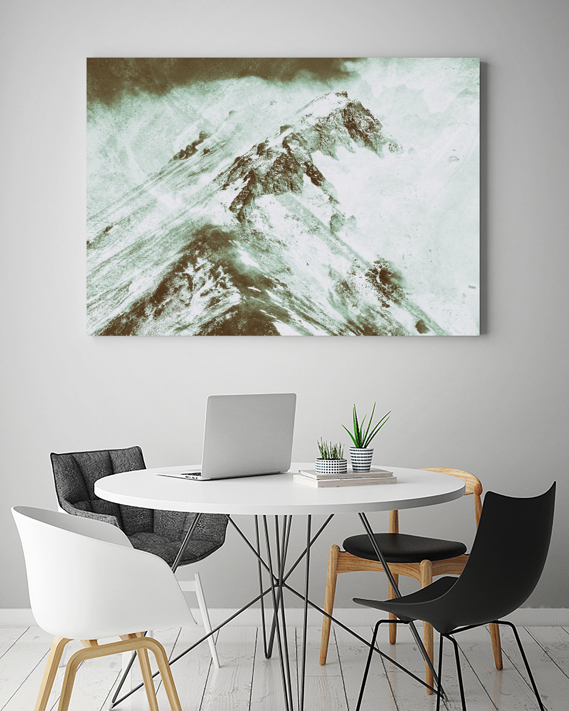 Peak of Mt Shasta by Arlene Carley on GIANT ART - green photo manipulation