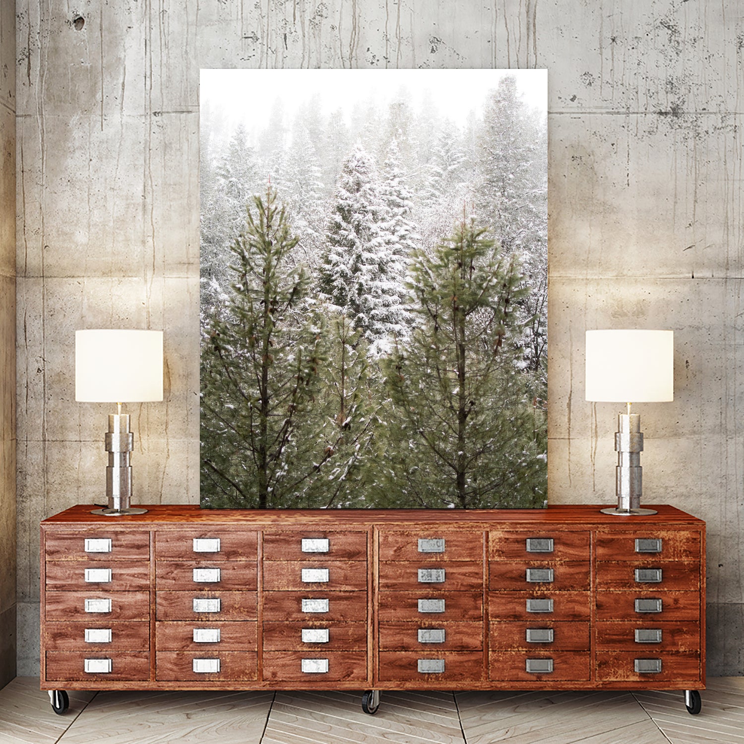 Winter in the Forest by Arlene Carley on GIANT ART - green photo manipulation