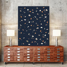Midnight Navy Terrazzo #1 #decor #art by Anita & Bella Jantz on GIANT ART - blue digital drawing