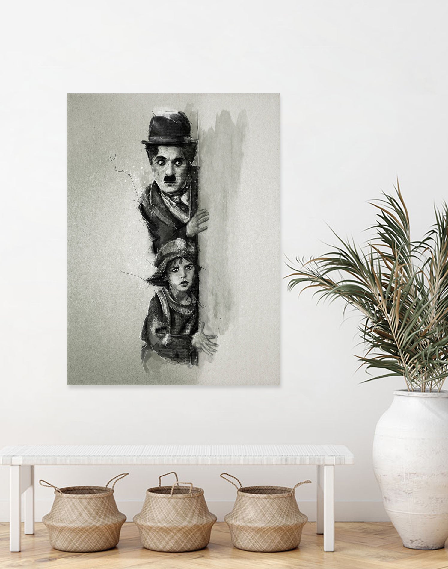 Charlie Chaplin - The Kid by Claudio Tosi on GIANT ART - black digital painting