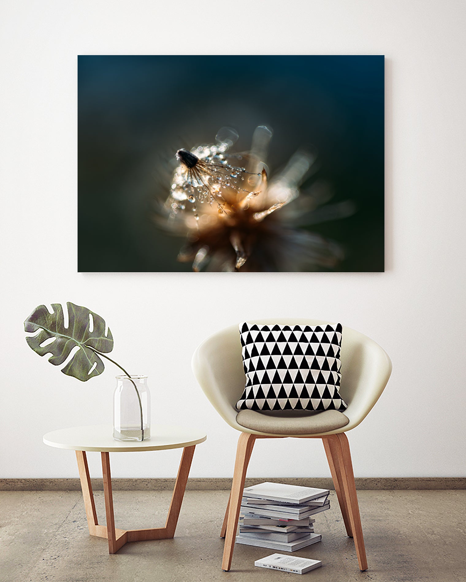 Dew drops on dandelion seed by Studio OMG on GIANT ART - brown photo illustration