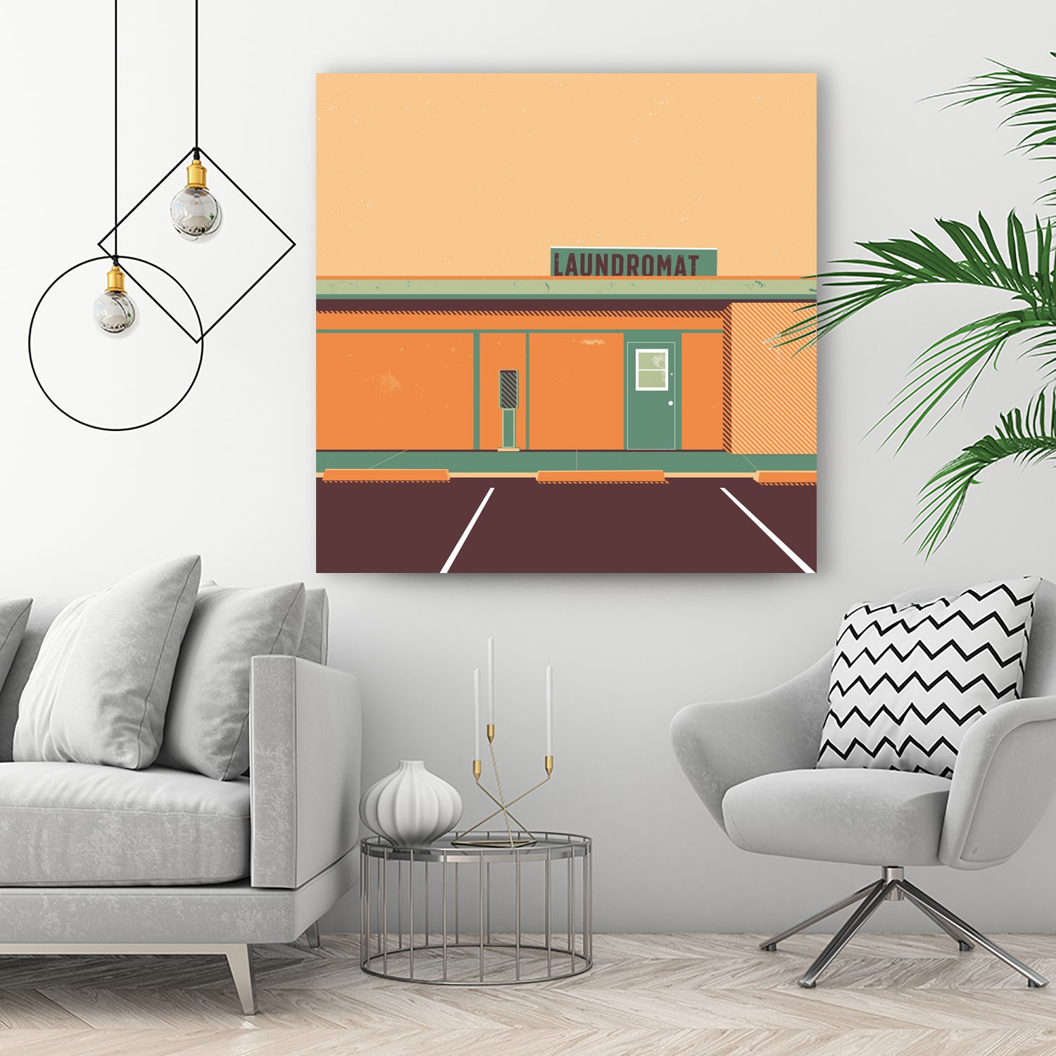 Desert Laundromat by Ben Stevens on GIANT ART - orange vector illustration